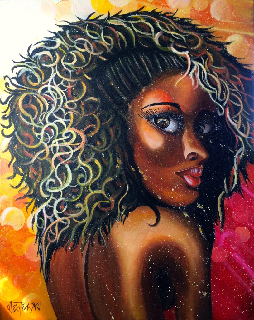 black woman 2 acryl auf leinwand 2015